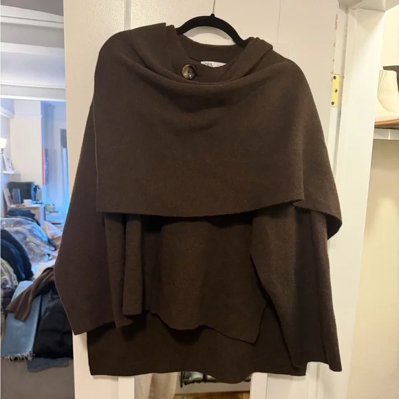 Zara Short Knit Scarf Coat - Picture 8 of 8